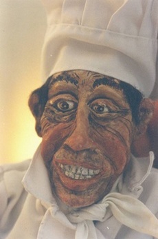 Fernandel, caricature et cuisinier dans le film" la Cuisine au Beurre"
